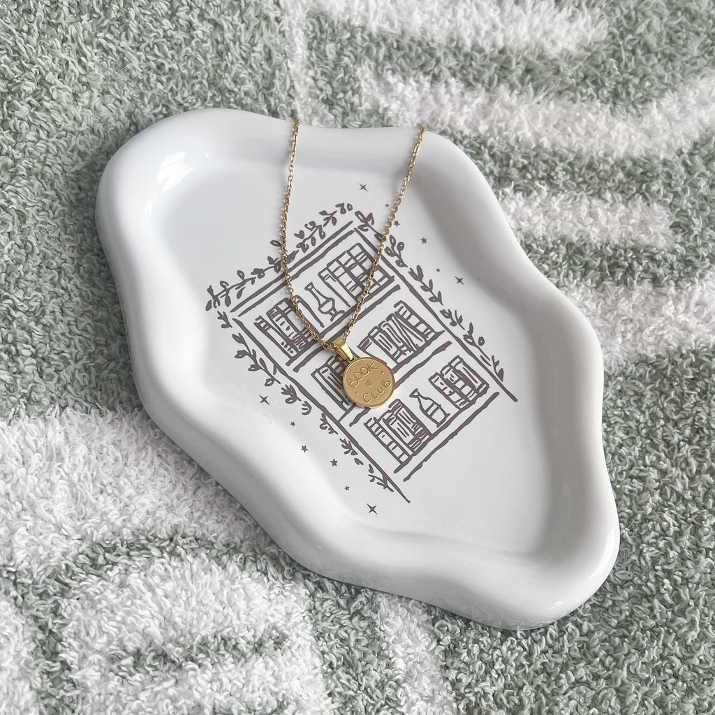 Reader's Bookshelf Trinket Dish