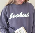 Bookish. Patch Sweatshirt - Plum