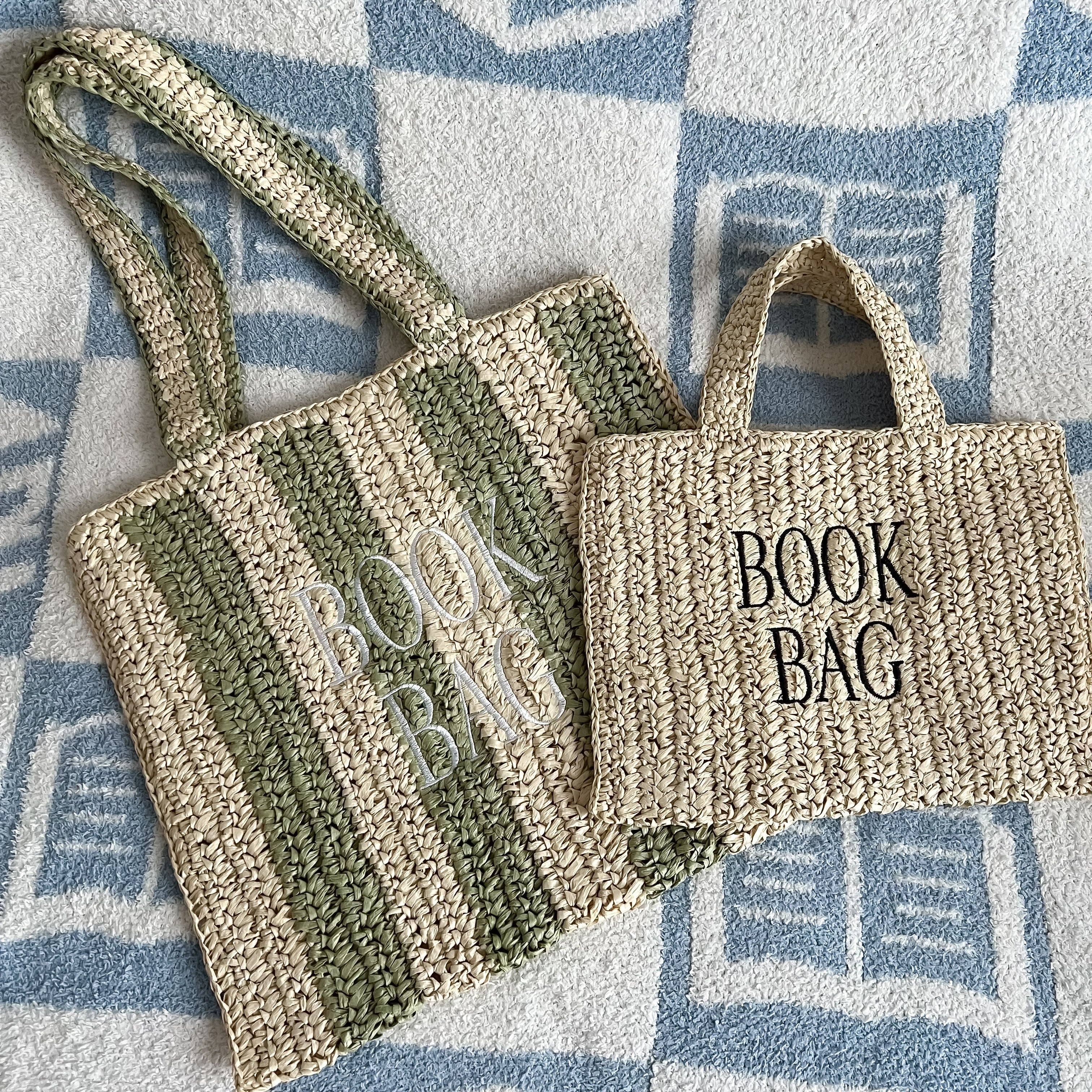 Straw Book Bag