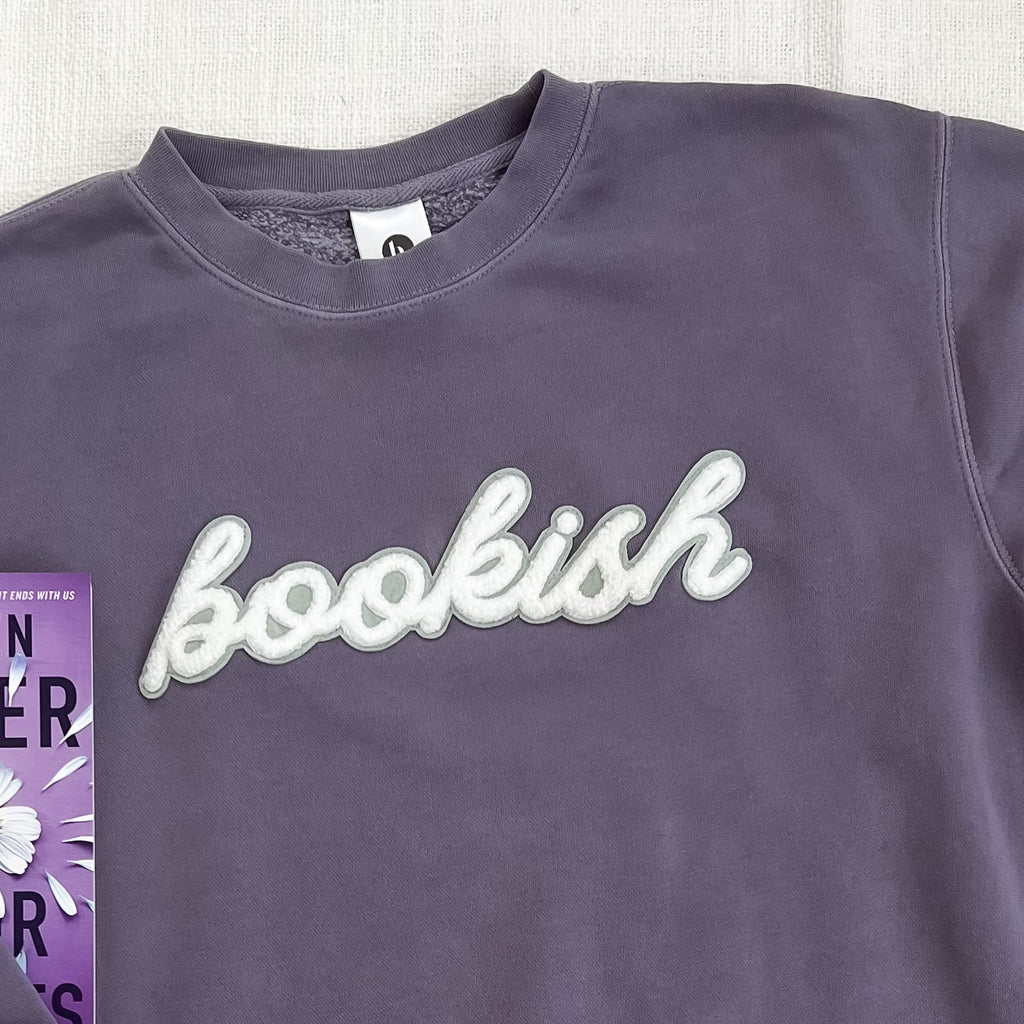 Bookish. Patch Sweatshirt - Plum
