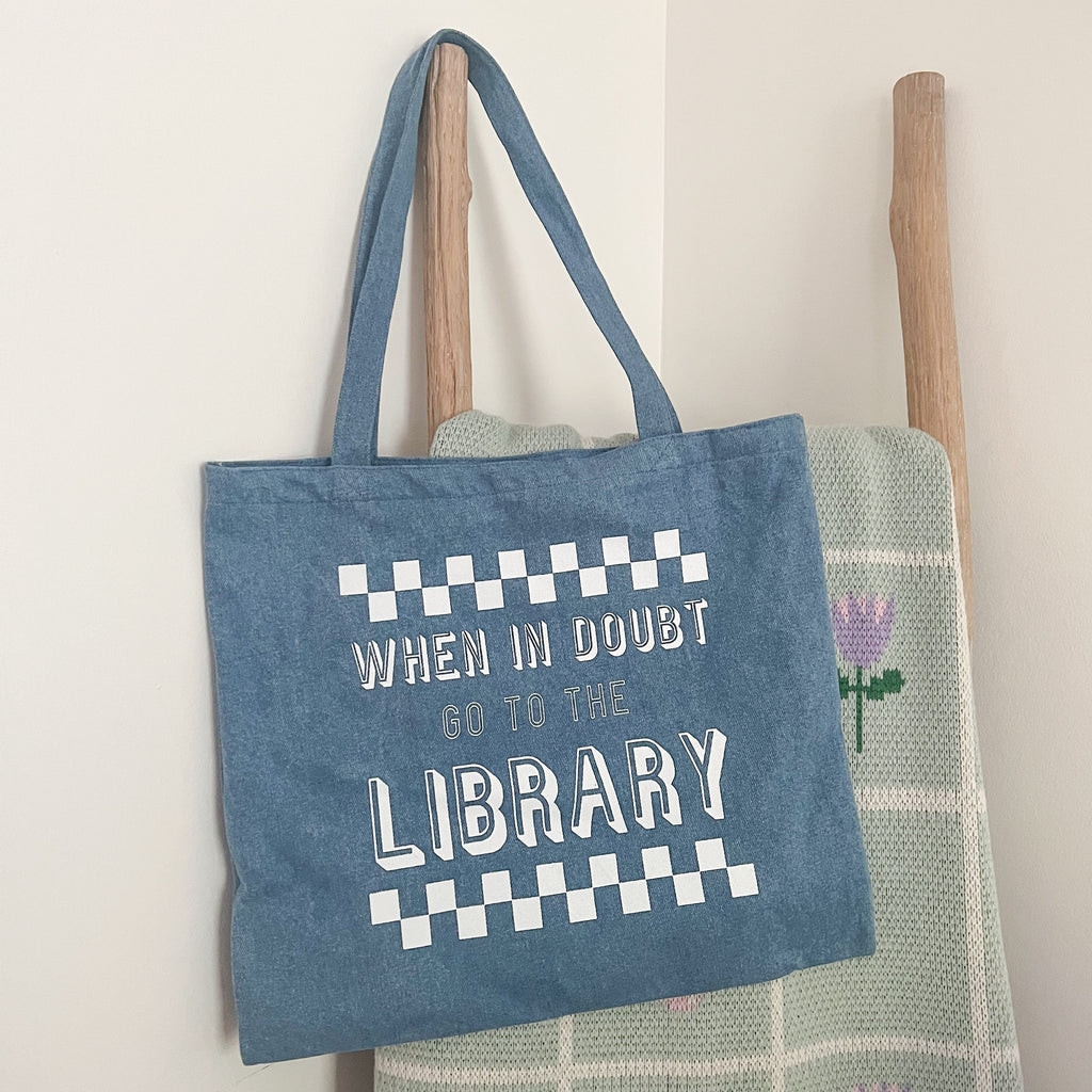 Library Denim Tote