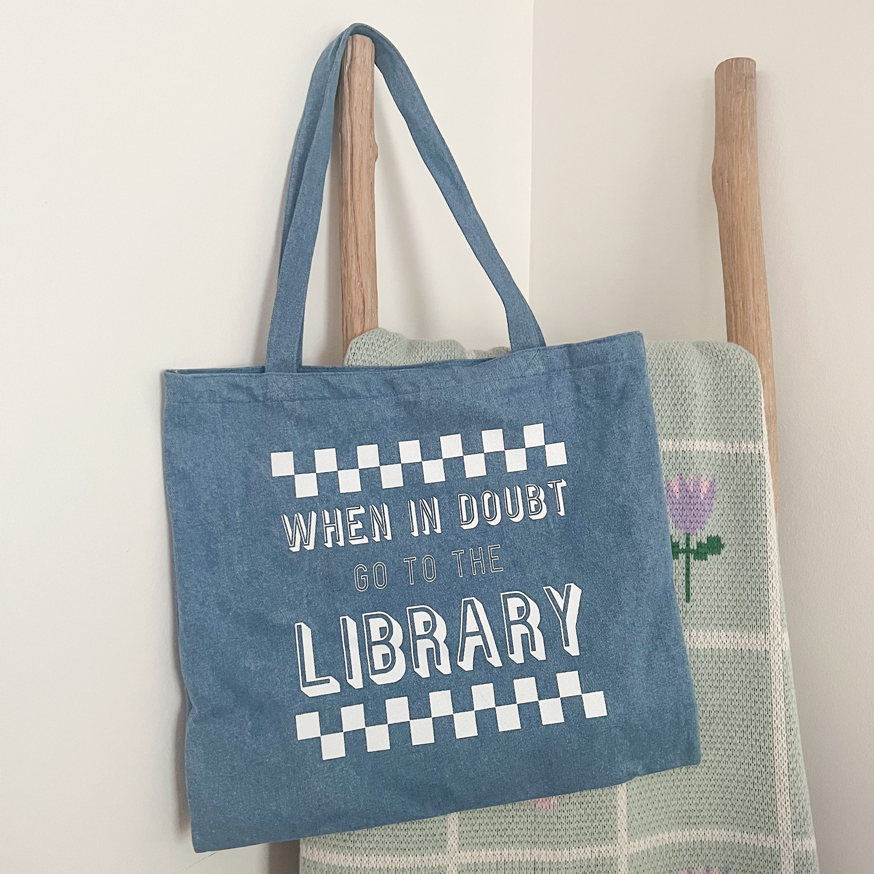 Library Denim Tote