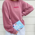 Bookish. Embroidered Sweatshirt - Maroon