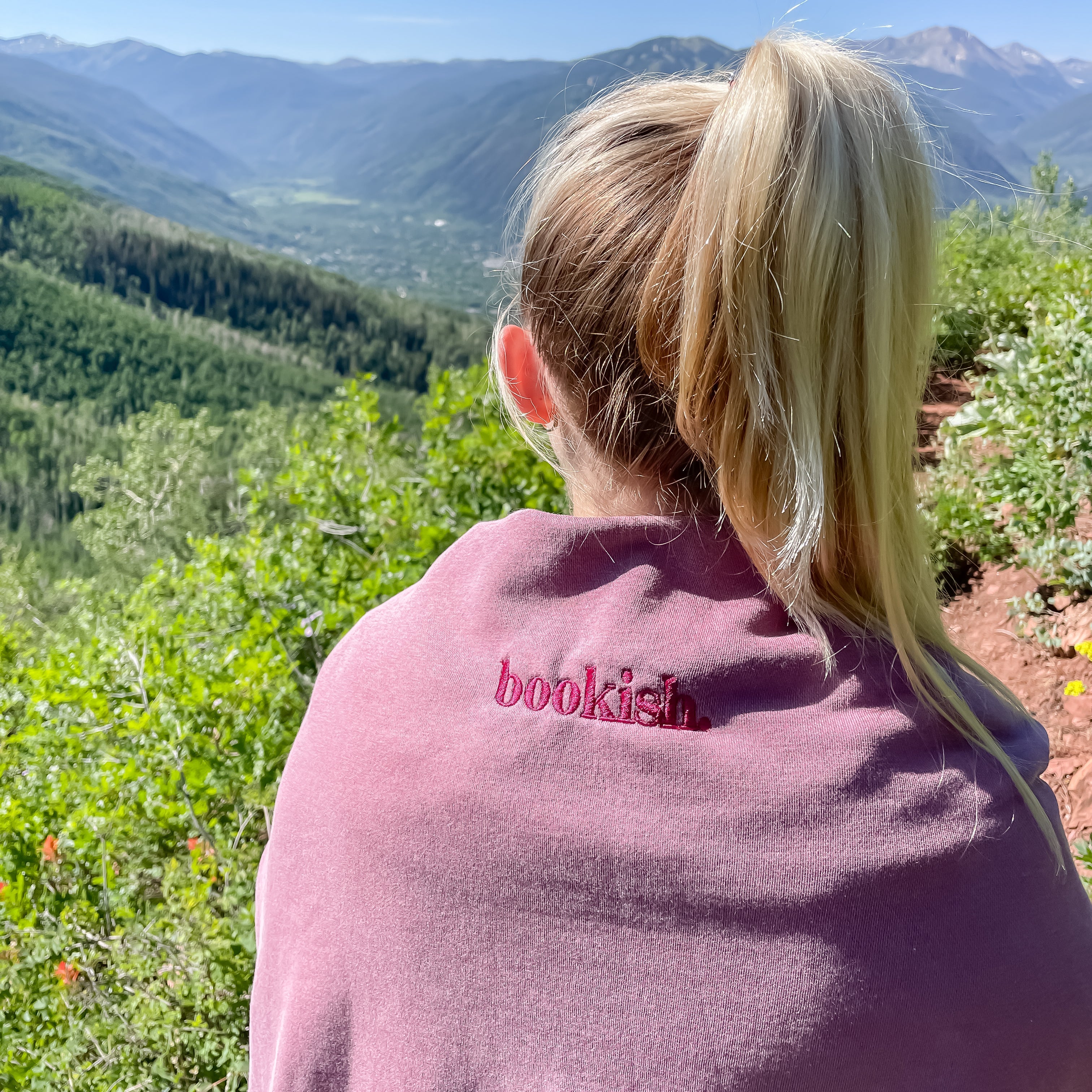 Bookish. Embroidered Sweatshirt - Maroon