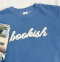 Bookish Patch Sweatshirt - Light Blue