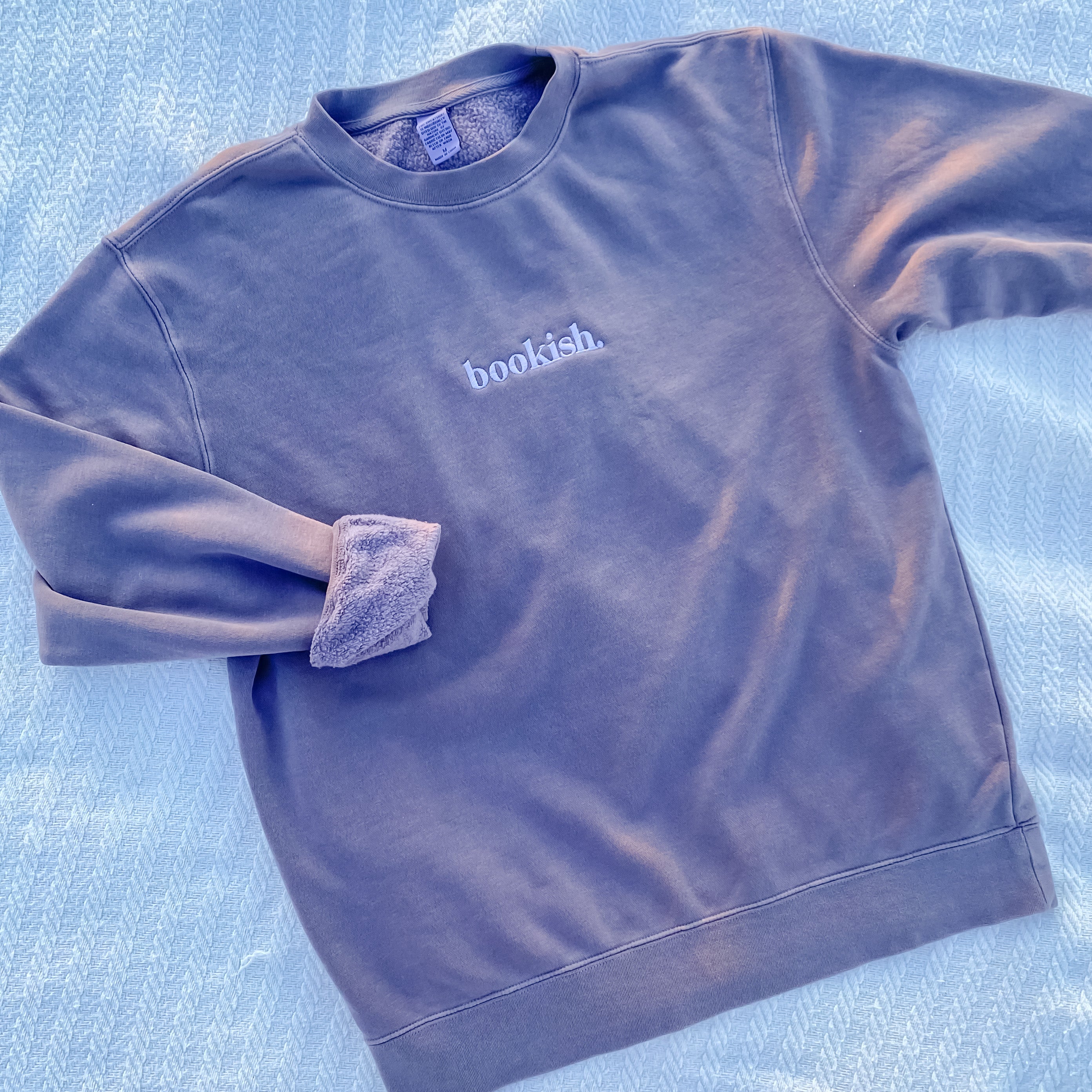 Bookish. Embroidered Sweatshirt - Plum