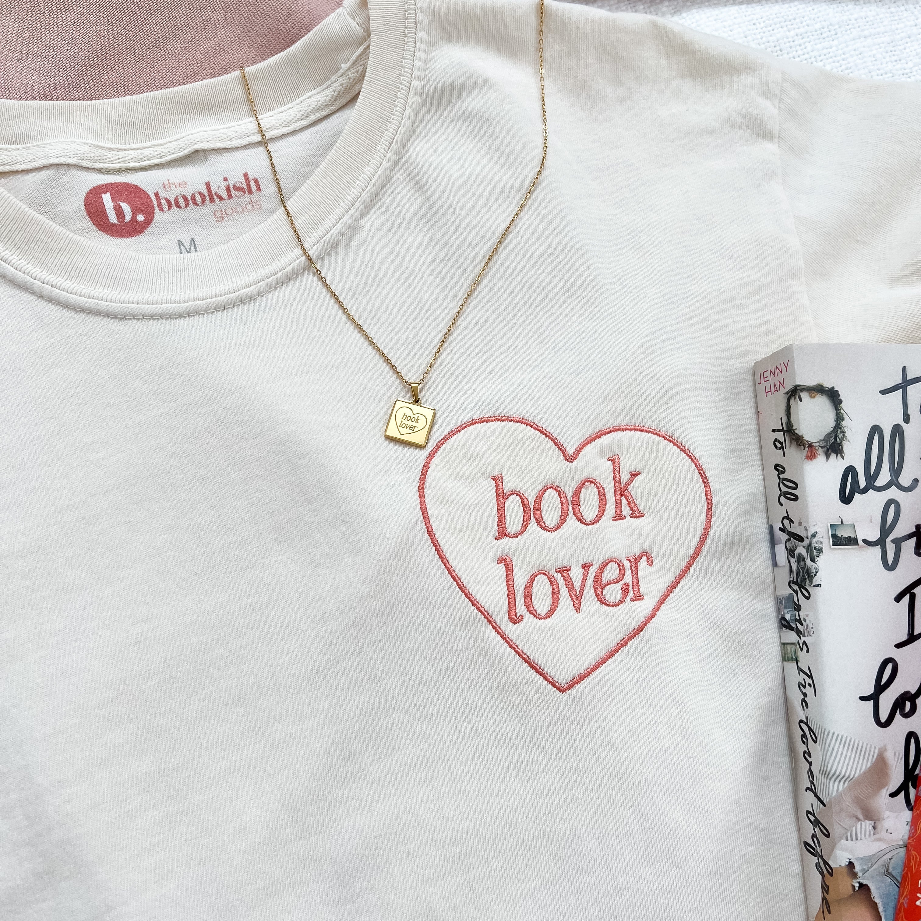 Book Lover Embroidered Tee