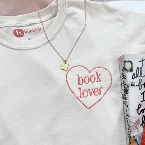 Book Lover Embroidered Tee